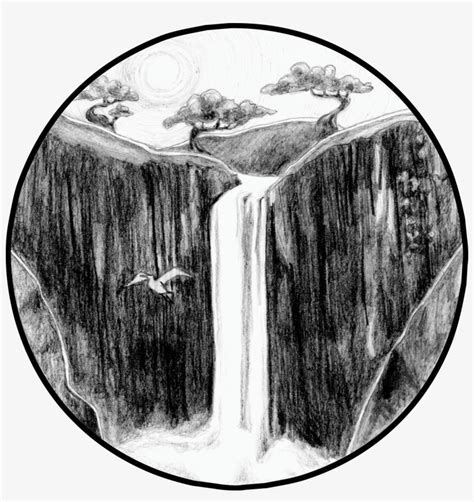 Waterfall Drawing Pencil At Getdrawings - Waterfall Drawing Transparent ...