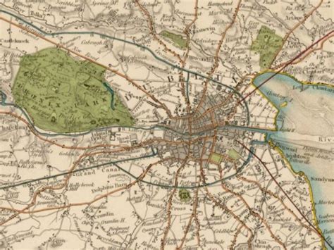 Vintage Map of Dublin 1837