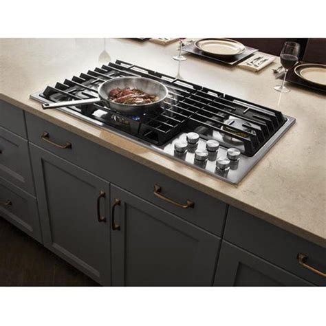 Whirlpool 36 JX3 Gas Downdraft Cooktop in Black | Nebraska Furniture Mart