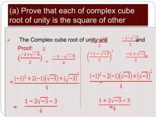 Cube root of unity | PPT