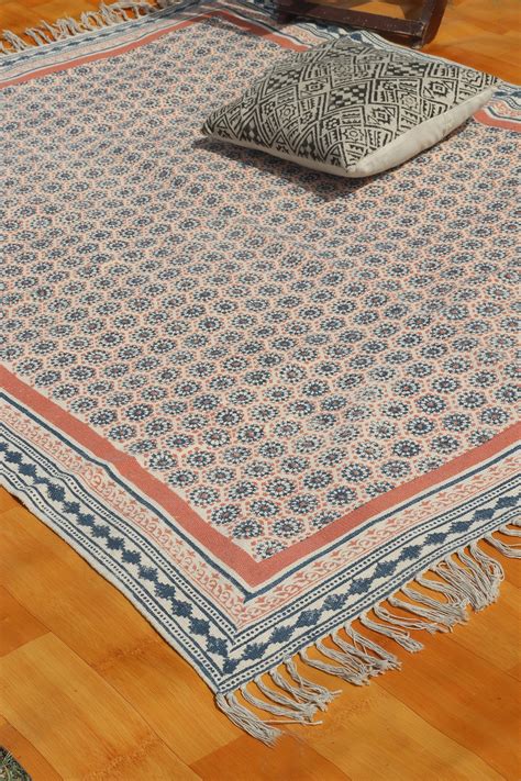 Living Room Cotton Rug Indian Hand Block Printed Rug Kitchen - Etsy