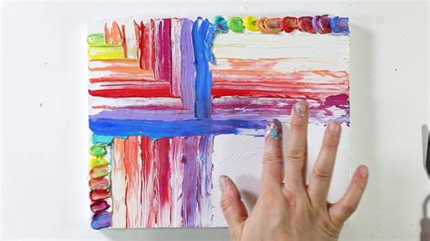 Finger Painting with Acrylics--Satisfying! - YouTube