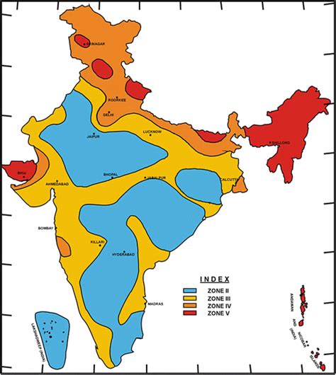 Seismic Zone Map of India, 2002 (IS 1893: 2002) | Download Scientific ...