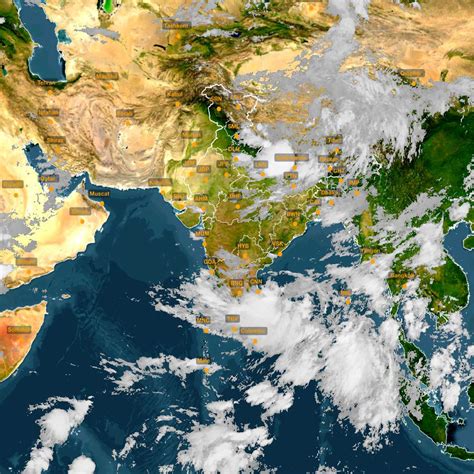 Satellite Weather Map Of India - United States Map