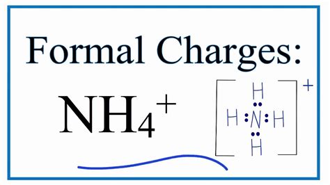 How to Calculate the Formal Charges for NH4+ (Ammonium Ion) - YouTube