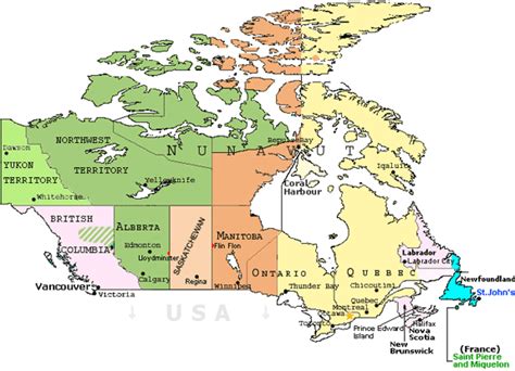 USA and Canada Time Zones Map live - Current local time with time zone