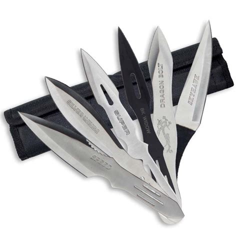 Aeroblades 6 Piece Assorted Throwing Knife Set 9" - Giri Martial Arts ...