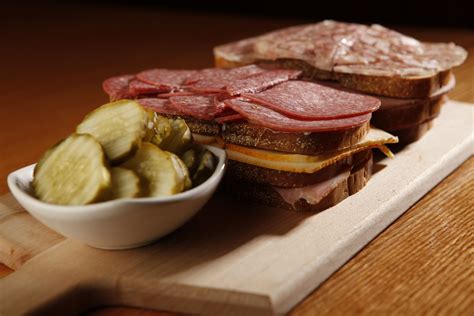 Beer Hall sandwich platter (6) - Westphalian ham, Muenster cheese ...