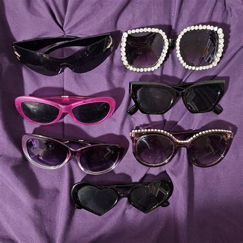 y2k sunglasses sold separately - Depop