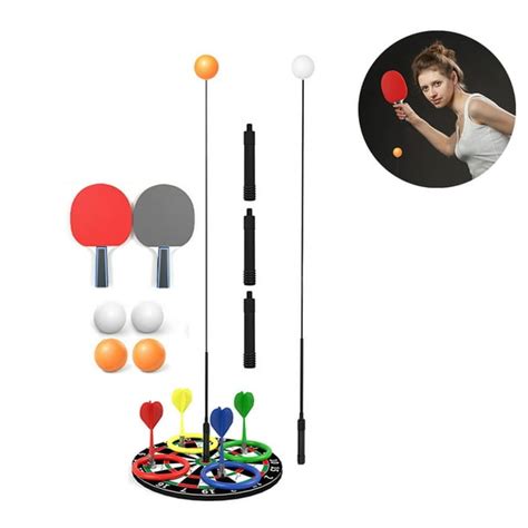 Table Tennis Trainer Elastic Soft Shaft Adjustable Rebound Shaft Ping ...