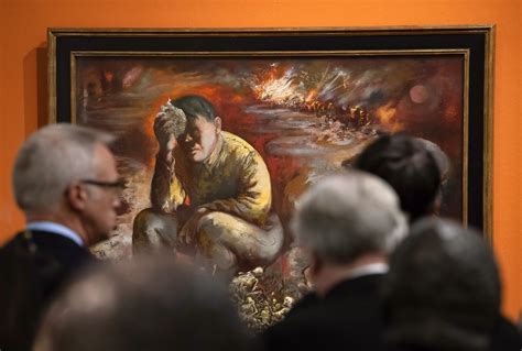 Painting showing Hitler as Cain displayed in Berlin museum