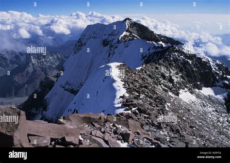 The summit of Aconcagua Stock Photo - Alamy