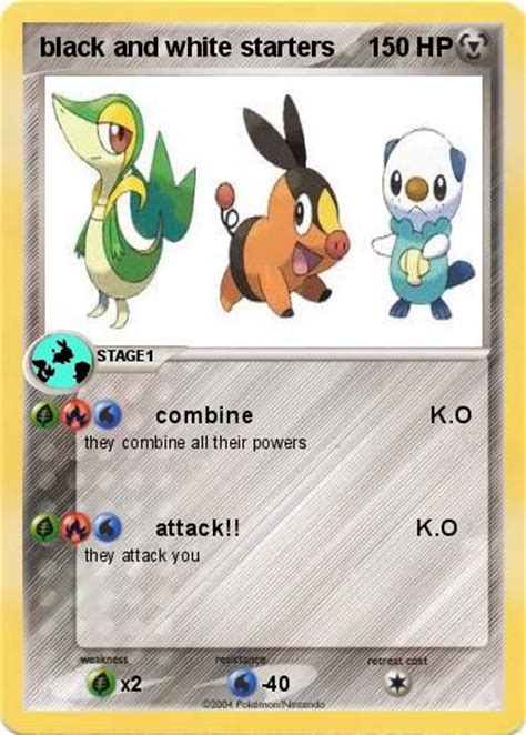 Pokémon black and white starters - combine K.O - My Pokemon Card