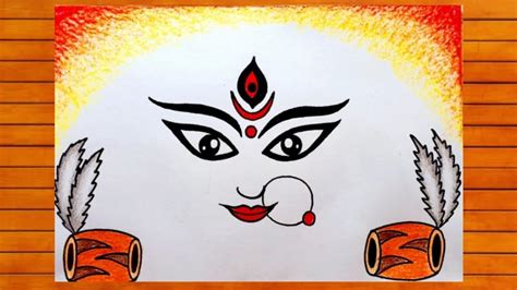 Drawing Of Maa Durga Face - Gods And Goddesses Of Vedic Culture ...