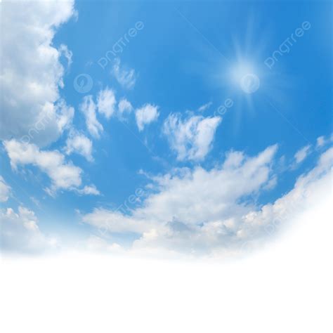 Blue Sky White Clouds, Blue Sky, Sky Clouds, Blue Sky With Sun PNG ...