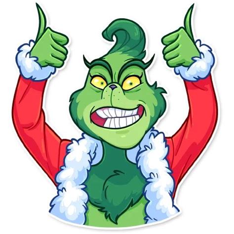 Telegram Sticker 😏 from «Grinch» pack | Grinch, Grinch drawing, Grinch ...