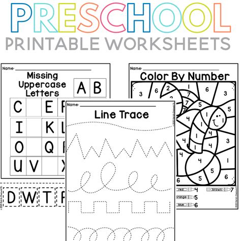 8 Free Printable Preschool Worksheets for Learning Fun - Sarah Chesworth