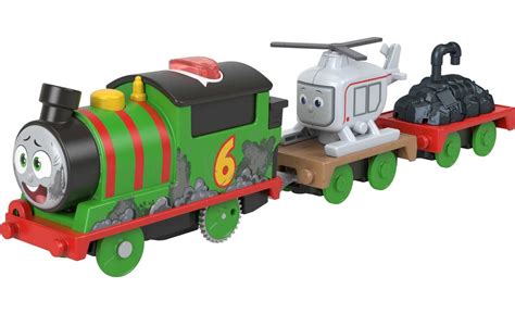 Thomas Friends Motorized Talking Percy Engine With Harold Helicopter ...