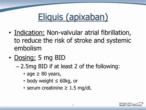 Criteria For Low Dose Eliquis