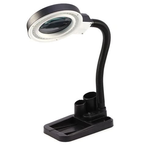 Magnifying Desk Lamp With 5X & 10X Magnifier With 40 LED Light 90V 260V ...