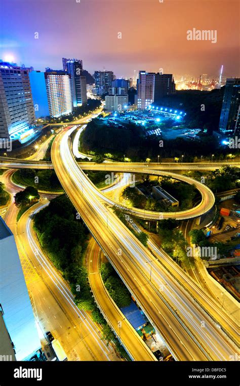 city night with highway Stock Photo - Alamy