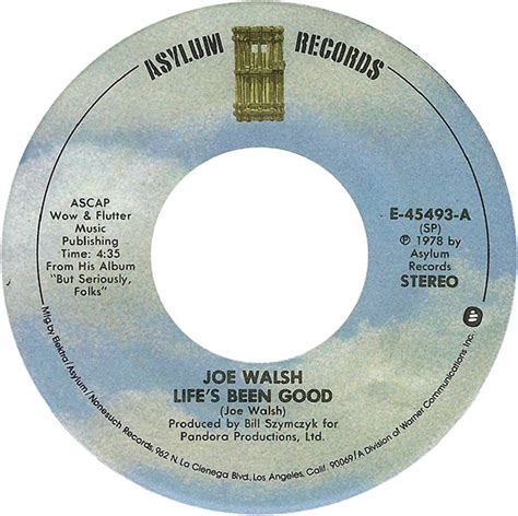 Joe Walsh – Life's Been Good – Vinyl (SP - Specialty Pressing, 7", 45 ...