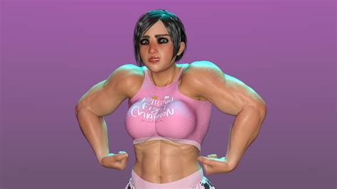 Gladys the Gamer Female Muscle Growth Animation - YouTube