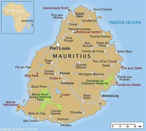 Mauritius Africa Map