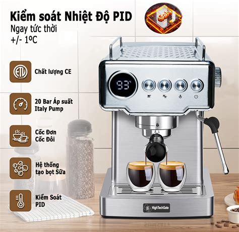 Máy Pha Cà Phê CF05 Pha Cafe Espresso Kiểm Soát Nhiệt Độ PID GIA DỤNG HTG