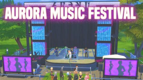 The Sims 4 Aurora Music Festival Speed Build! 🎶 - YouTube