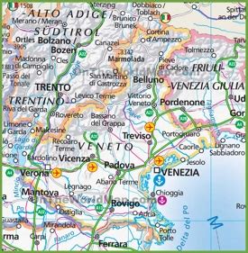 Veneto Maps | Italy | Maps of Veneto