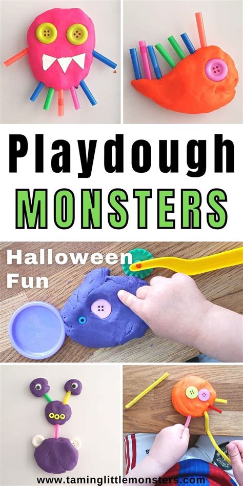 Playdough Monsters - Fun Halloween Activity for Kids - Taming Little ...