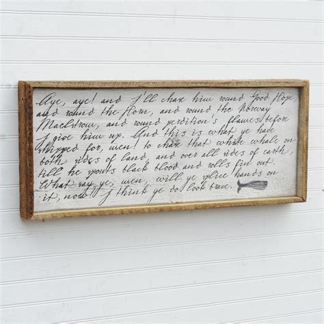 Captain Ahab Quote Wall Art | Moby Dick Quote - Haven America