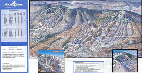 1991-92 Mount Snow Trail Map - New England Ski Map Database ...