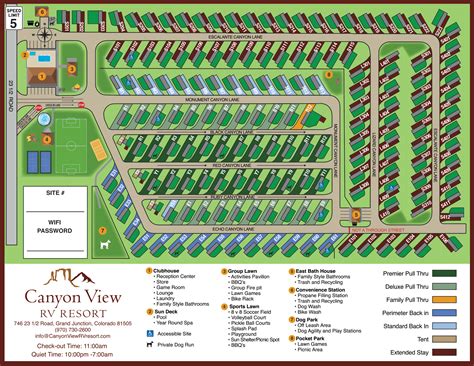 Park Map & Guest Guide Canyon View RV Resort Grand Junction CO