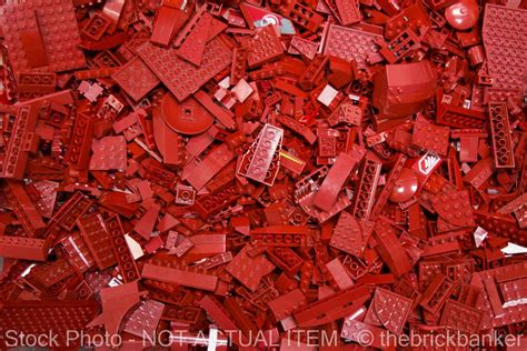 LEGO 2lb DARK RED Bulk Pound Lot-SANITIZED-PAIRS MATCHED-Brick Piece ...