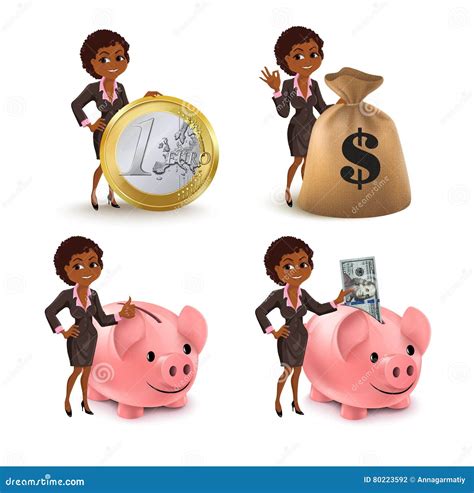 African American Woman Money Royalty-Free Illustration | CartoonDealer ...