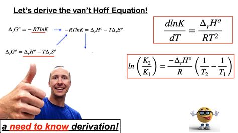 van’t Hoff Equation - Derivation || Step by Step (easy) 💪 - YouTube