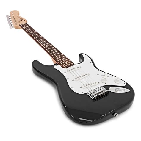 DISC Squier By Fender Mini Stratocaster 3/4 Size Guitar, Black | Gear4music