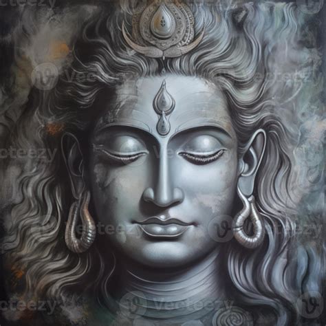 Lord Shiva meditating soft and peaceful face shining image 22692119 ...