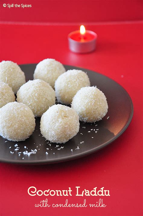 Coconut Laddu | Condensed Milk Coconut Laddoo | Spill the Spices