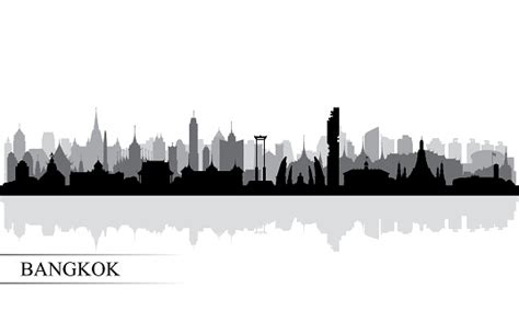 Bangkok Silhouette Skyline Vector Download