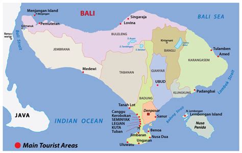 Bali Map - Destination Map | Popular Areas in Bali