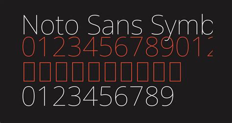 Noto Sans Symbols Thin free Font - What Font Is