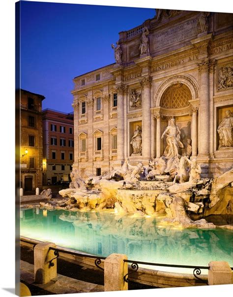 Italy, Rome, Trevi Fountain, night Wall Art, Canvas Prints, Framed ...