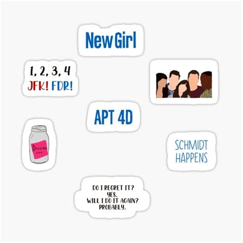 "New Girl Pack" Sticker for Sale by Thedailydigital | Redbubble