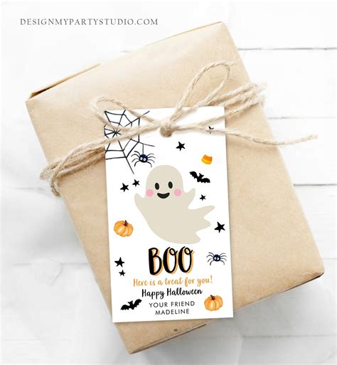 Editable Halloween Favor Tags Boo Gift Tags Costume Party - Etsy