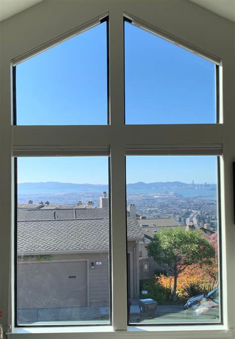 Trapezoid Window Shades - Modern - Living Room - San Francisco - by ...