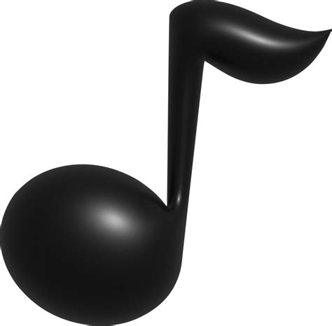 3d illustration of music note 18779983 PNG