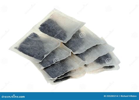 Close-up Tea Bags on White Background Stock Photo - Image of theine ...